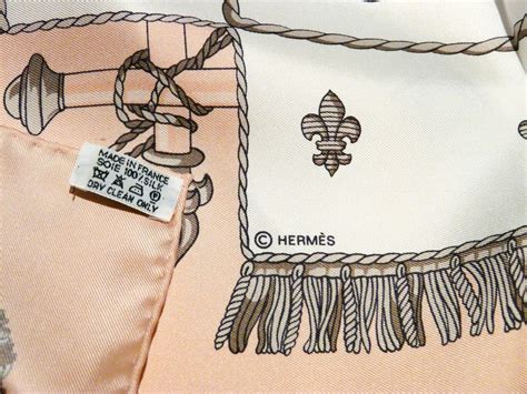 hermes scarf care tags